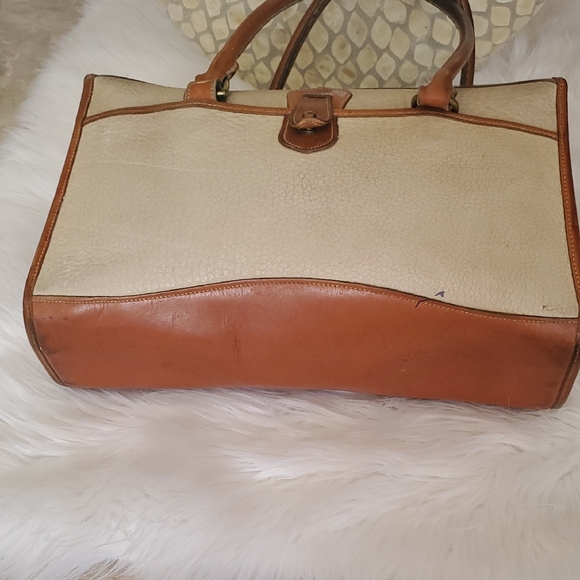 Dooney & Bourke Cream and Brown Satchel - Picture 5 of 16